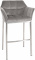 Barová židle Deluso podnož nerez / samet, šedá