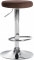 Barová židle Lenti samet chrom, hnědá