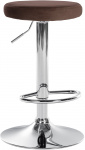 Barová židle Lenti samet chrom, hnědá