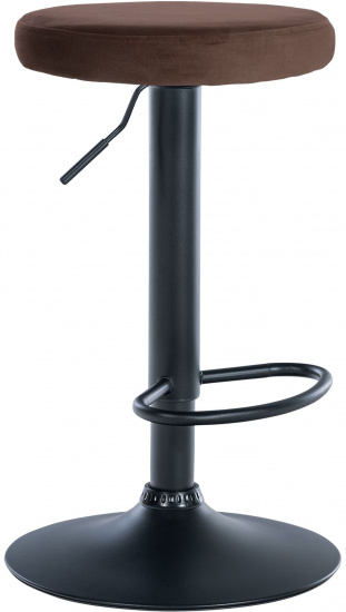 Barová židle Lenti samet černá, hnědá
