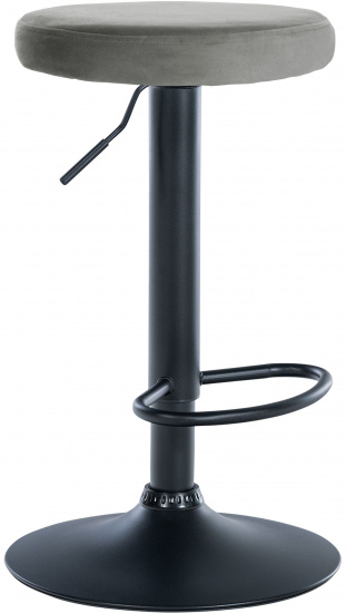 Barová židle Lenti samet černá, šedá