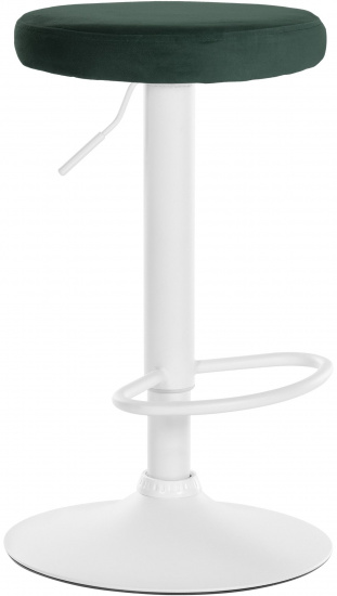 Barová židle Lenti samet bílá, zelená