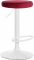 Barová židle Lenti samet bílá, červená