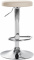 Barová židle Lenti syntetická kůže, chrom, krémová