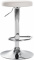 Barová židle Lenti syntetická kůže, chrom, bílá