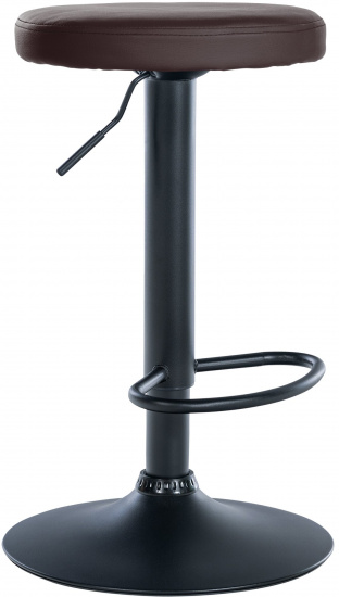 Barová židle Lenti syntetická kůže, černá, hnědá