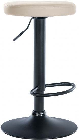 Barová židle Lenti syntetická kůže, černá, krémová