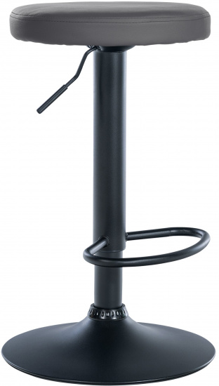 Barová židle Lenti syntetická kůže, černá, šedá