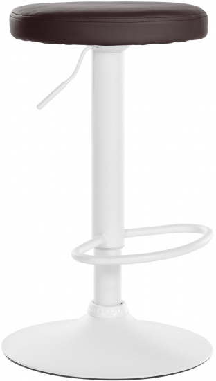 Barová židle Lenti syntetická kůže, bílá, hnědá