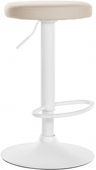 Barová židle Lenti syntetická kůže, bílá, krémová