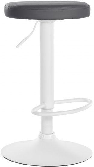 Barová židle Lenti syntetická kůže, bílá, šedá