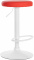 Barová židle Lenti syntetická kůže, bílá, červená