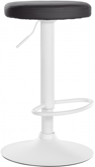 Barová židle Lenti syntetická kůže, bílá, černá