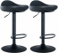 2 ks / set barová židle Alison, černá