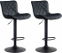 2 ks / set barová židle Mata syntetická kůže, černá