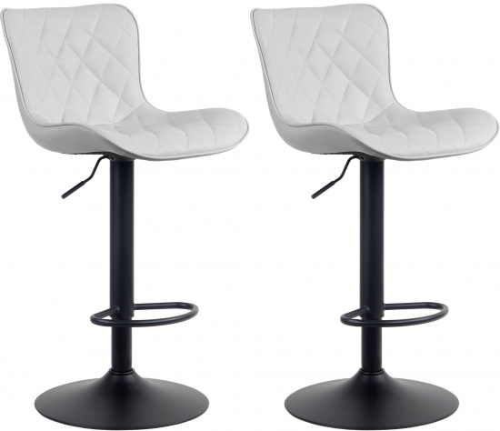 2 ks / set barová židle Mata syntetická kůže, bílá