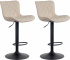 2 ks / set barová židle Mata syntetická kůže, krémová