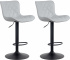 2 ks / set barová židle Mata syntetická kůže, šedá