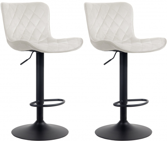 2 ks / set barová židle Mata samet, krémová