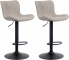 2 ks / set barová židle Delimonus látkový potah, taupe