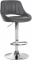 Barová židle Mile syntetická kůže, chrom, šedá