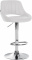 Barová židle Mile syntetická kůže, chrom, bílá
