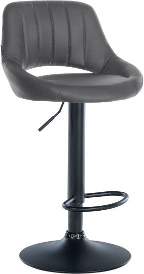 Barová židle Mile syntetická kůže, černá, šedá