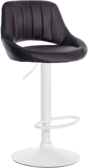 Barová židle Mile syntetická kůže, bílá, hnědá