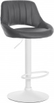 Barová židle Mile syntetická kůže, bílá, šedá
