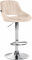 Barová židle Mile samet chrom, krémová