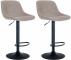 2 ks / set barová židle Loufit látkový potah, taupe