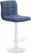 Barová židle Dina látkový potah, bílá, modrá