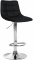 Barová židle Jeny syntetická kůže, chrom, černá