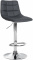 Barová židle Jeny syntetická kůže, chrom, šedá