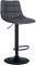 Barová židle Jeny syntetická kůže, černá, šedá