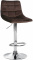 Barová židle Jeny samet chrom, hnědá