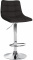 Barová židle Jeny látkový potah, chrom, černá