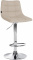 Barová židle Jeny látkový potah, chrom, krémová