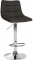 Barová židle Jeny látkový potah, chrom, tmavě šedá