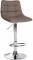 Barová židle Jeny látkový potah, chrom, taupe