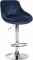 Barová židle Lazio samet chrom, modrá