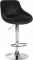 Barová židle Lazio samet chrom, černá