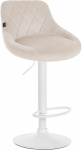 Barová židle Lazio samet bílá, krémová