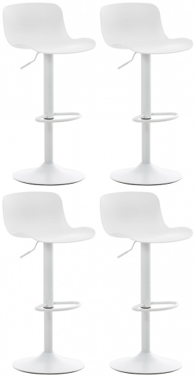 4 ks / set barová židle Almada, bílá