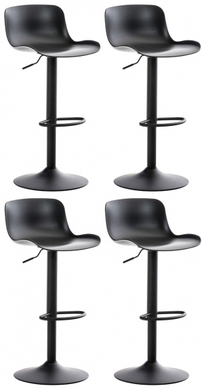 4 ks / set barová židle Almada, černá