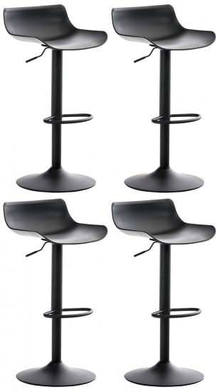 4 ks / set barová židle Aveiro, černá