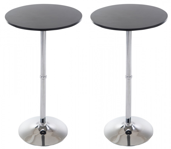2 ks / set Barový stůle / podnož kulatá, černá