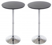 2 ks / set Barový stůle / podnož kulatá, černá