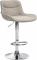 Barová židle Voronei látkový potah, chrom, taupe