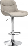Barová židle Voronei látkový potah, chrom, taupe